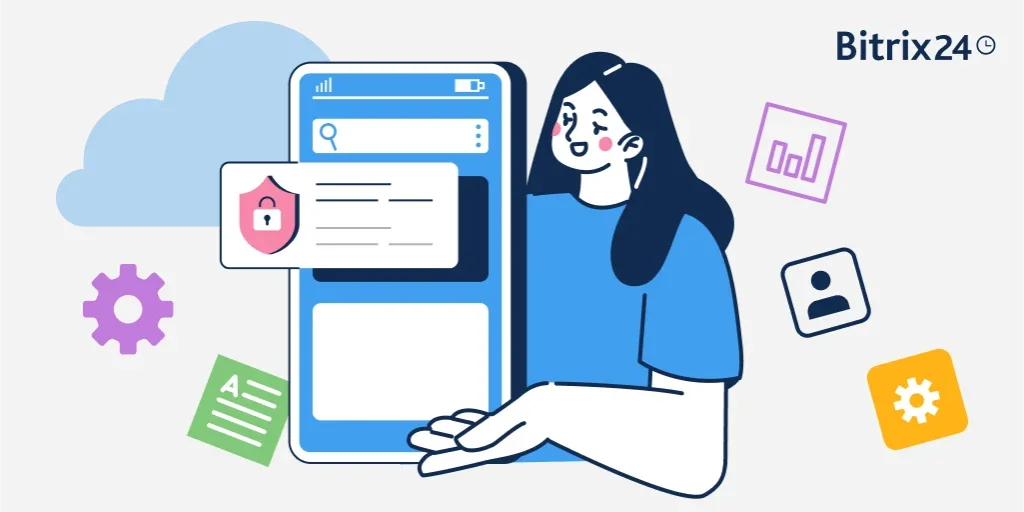 遠距辦公無憂：Bitrix24行動應用程式保護您的資料！