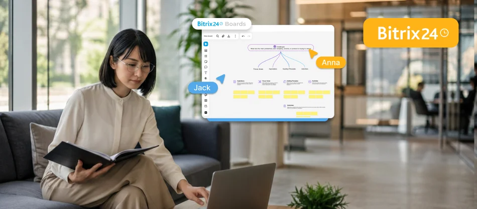 Bitrix24白板新增功能：更完善的流程图、更快的任务创建速度和更便捷的协作